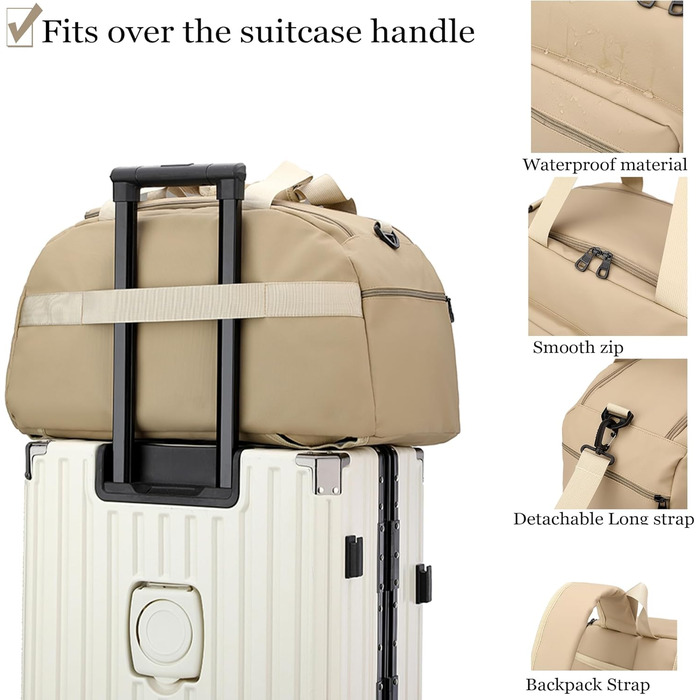 Спортивна сумка для чоловіків та жінок, дорожня сумка 32 л з відділенням для взуття, відділенням для вологи, тренувальна сумка з рюкзаком, дорожня сумка для вихідних, сумка для ручної поклажі, сумка для плавання для спорту, для подорожей, для спортзалу, с