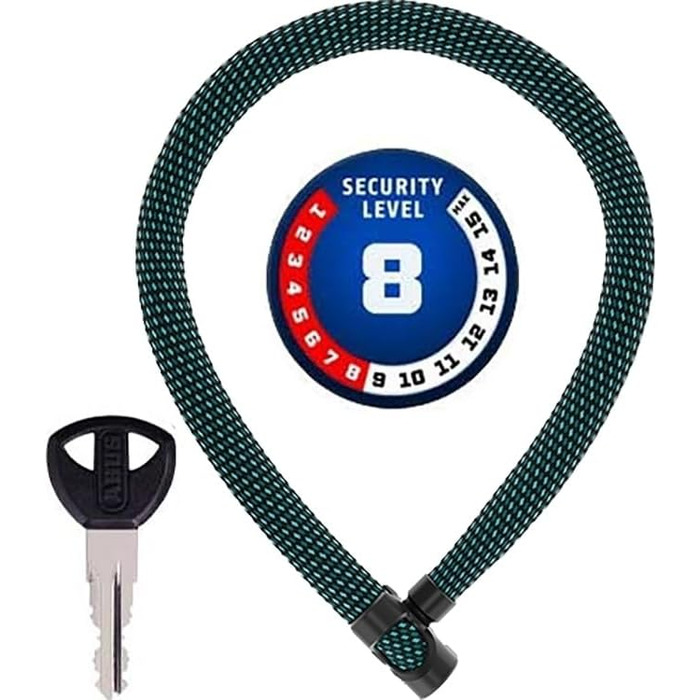 Ланцюг ABUS IVERA 7210 Велосипедний замок з дуже гнучким покриттям із синтетичного волокна IvyTex рівень безпеки ABUS 8 синій (темно-синій) 110 см