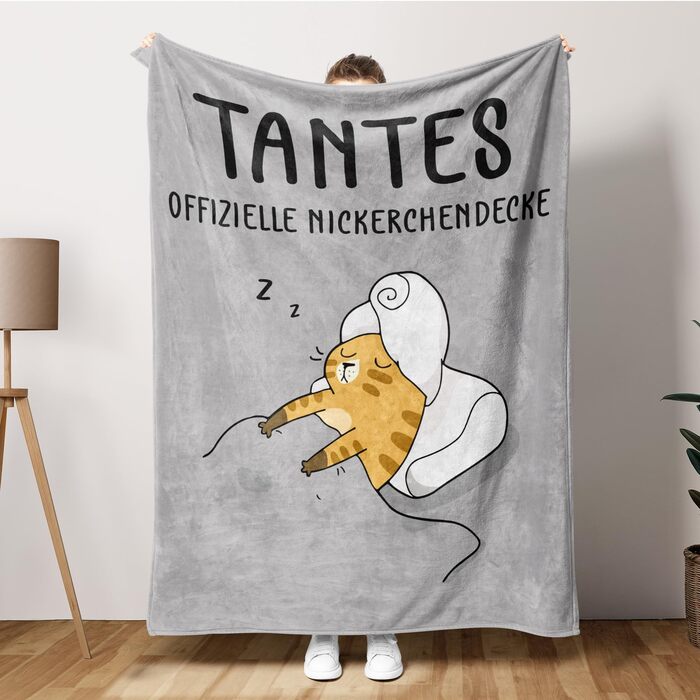 Подарунок для тітки, Персоналізована ковдра, подарунок на день народження тітки, Пухнаста флісова ковдра для моєї тітки, М&39яка флісова обідня ковдра 157 * 132 см (сіра)