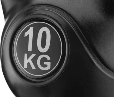 Гіря Gymtek 10 кг для силових тренувань фітнес-обладнання для нарощування м'язів, ергономічна ручка, чорна