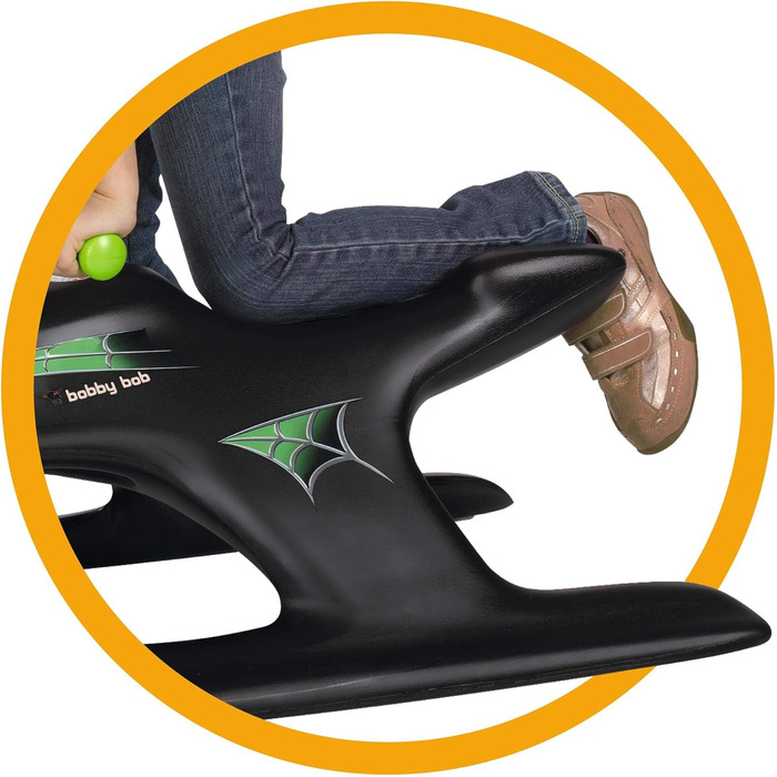 Санки BIG Bobby Sledge Wild Spider, кермові, з металевими полозами, чорні