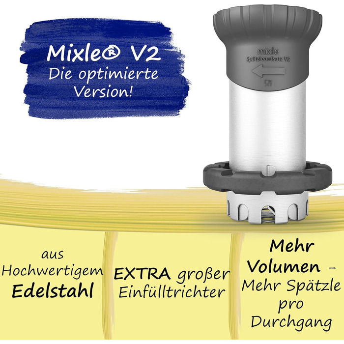 ПОКРАЩЕНА ВЕРСІЯ, сумісна з Thermomix TM6, TM5, TM31 і TM Friend, аксесуари, шпецле, виготовлена з нержавіючої сталі, дуже велика завантажувальна воронка, 2