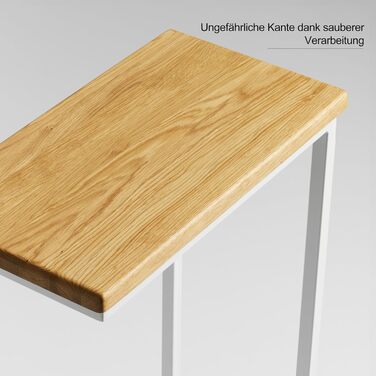 Маленький приставний столик-диван Чорно-білий дерев&39яний столик для ноутбука С-подібний столик для дивана Приставний столик піднос дубовий столик-ліжко тумбочка тумбочка високий столик для ноутбука для дивана маленький столик для вітальні (CWH) каркас б