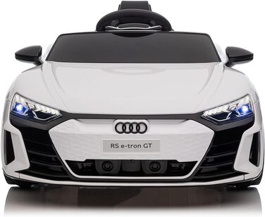 Дитячий автомобіль - Електромобіль Audi RS E-Tron - ліцензійний - акумулятор 12V7AH та 4 двигуни - 2,4Ghz MP3 шкіра Єва (Біла) Біл