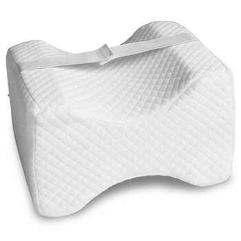 Ергономічна подушка для колін для тих, хто спить на боці, 24 x 20 x 15 см, ергономічна опорна подушка з фіксуючим ременем, охолоджувальний ефект