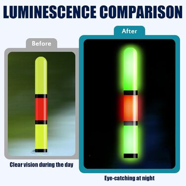 Світлодіодний поплавковий риболовний набір з індикатором клювання, двоколірний нічний рибальський буй, поплавці з підсвічуванням, плавучість 4 г/5 г/6 г/7 г/8 г/9 г, в комплекті акумулятори та зарядний пристрій, рибальські аксесуари для річок та озер 4 г/