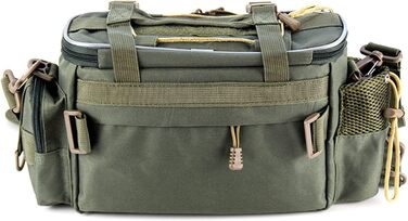 Рибальський рюкзак, сумка для риболовлі, сумка для зберігання рибальських снастей, сумки для рибальських снастей, сумка для рибальського спорядження для морської та прісноводної риболовлі (армійський зелений)