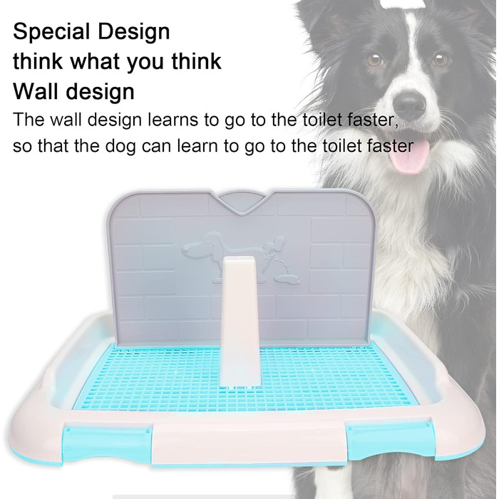 Туалет для собак SONK, сітчастий котячий парканчик для тренувального туалету для собак чоловічої статі та маленьких собак (синій)