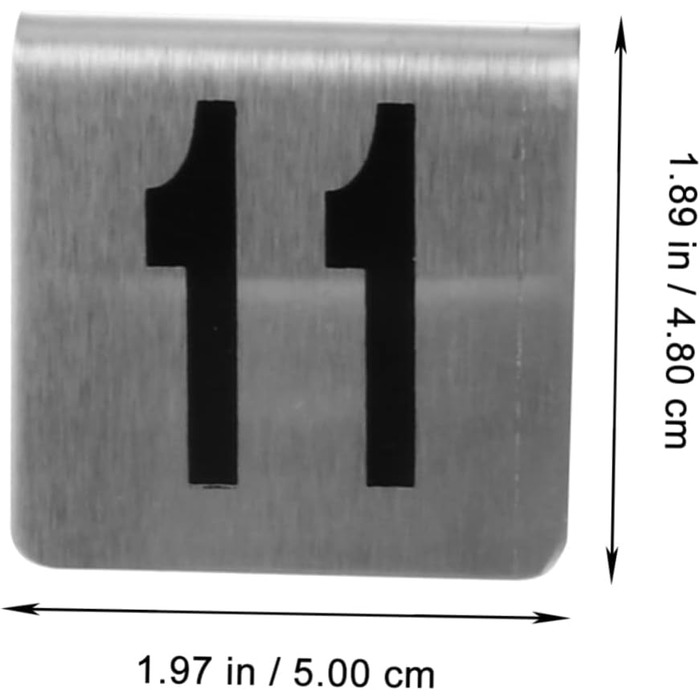 Тарілка з нержавіючої сталі Ресторан Настільний номер Металеві номери столів Тримачі для номерів столів Номерні знаки з нержавіючої сталі Настільний намет Вігвам Картки на весільне місце з нержавіючої сталі, 10 шт.