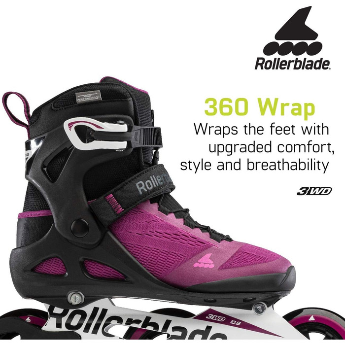 Роликові ковзани жіночі W Macroblade 100 3WD Adult, фіолетово-чорні, Performance Inline Skates 8 фіолетовий/чорний