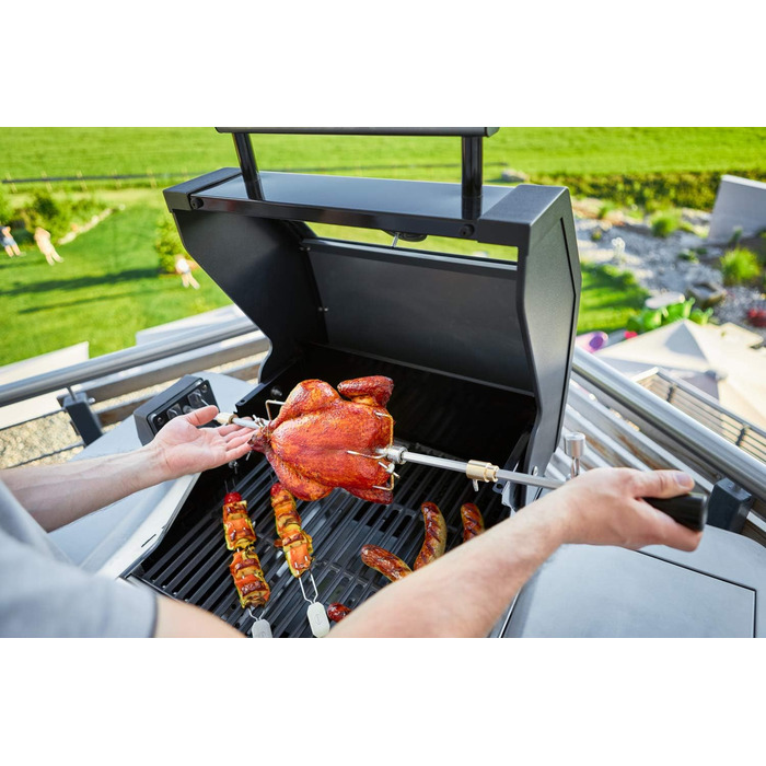 Шампур RSLE преміум-класу, високоякісний шампур для барбекю-станцій RSLE для VIDERO G2/G3, MAGNUM G3 і чайника-гриль 1 F60 з кільц