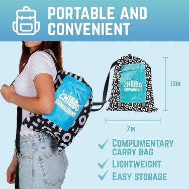 Надувний диван Chillbo Shwaggins, класний надувний шезлонг, крісло, просте встановлення, ідеально підходить як пляжне спорядження, аксесуари для кемпінгу та фестивалів, чорно-білий Swizzle