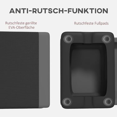 Степер для аеробних тренажерів SPORTNOW, регульована по висоті степ-дошка 10,5/15,5/20,5 см, нековзка, для дому, тренажерного залу, офісу, пластик, сірий