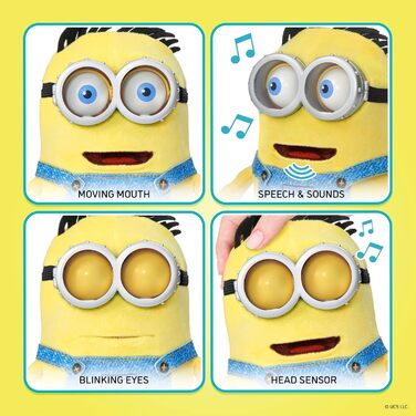 Інтерактивна іграшка-рукавичка WOW STUFF Minions Palm Puppetronic Генрі 40 звуків та дій Очі, що блимають, та рухомий рот Сумісний з міньйонами Джеймсом та Діком Для фанатів від 6 років