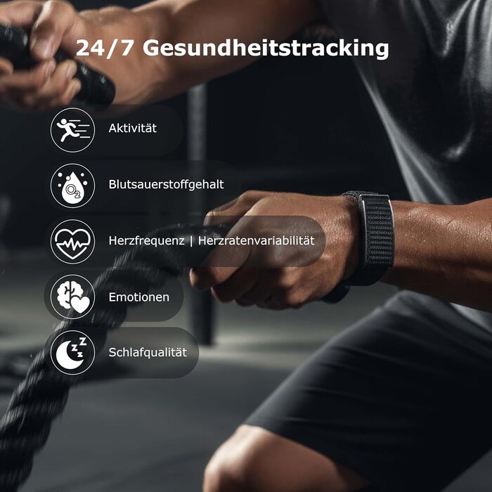 Фітнес-трекер Northpoint Smart Band, смарт-годинник, трекер активності та сну з відстеженням серцевого ритму, 21 день роботи від батареї, 100 спортивних режимів, водонепроникність IP68, без підписки для Android та iPhone