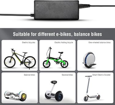 Зарядний пристрій LEICKE для електросамокатів та електровелосипедів 36 V / 42 V, 2 A, 84 W