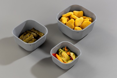 Набір контейнерів 0,6/1,1/1,8 Line Box Gray Idea Home