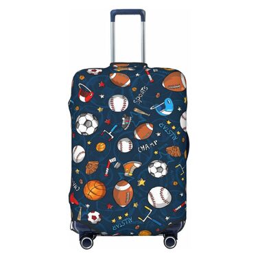 Чохол для валізи Спорт-Бейсбол, захисний еластичний чохол від подряпин та пилу для багажу, чорний, розмір 80