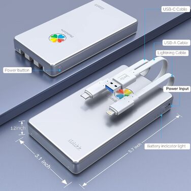 Зовнішній жорсткий диск iDiskk на 4 ТБ (4000 ГБ) із роз'ємом Lightning для iPhone, сертифікований MFi-сертифікат 3-в-1 для iPhone, портативний жорсткий диск для iPad, жорсткий диск USB-C для мобільних телефонів iPhone/iPad/Mac/PC і Type-C (Sliver 4TB Silv