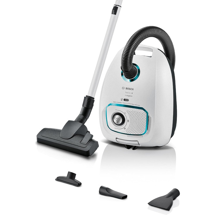 Пилосос Bosch з мішком серії 4 ProHygienic BGD41HYG, ідеально підходить для алергіків, гігієнічний фільтр, 10-річна гарантія на дв