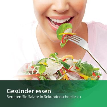 Побутова техніка Philips HR1388/80 1 Viva Collection Салатниця та подрібнювач, багатобарвна, 31,5 см Д x 22,5 см Ш x 22,5 см В