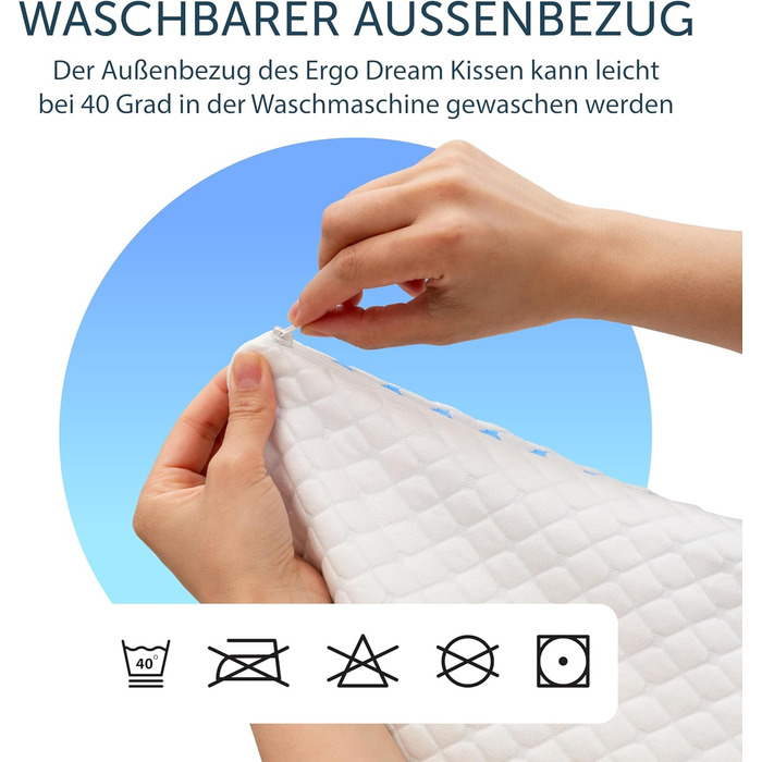 Подушка з піни з ефектом пам&39яті, ергономічна та охолоджувальна, регульований наповнювач для ідеальної підтримки шиї, ортопедична подушка для шиї для сну на боці, спині та животі, дихаюча та придатна для прання