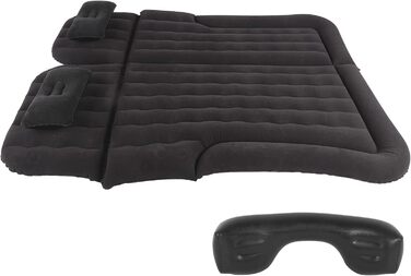Надувний матрац AYNEFY для автомобілів позашляховиків, портативний надувний матрац, товстіший надувний матрац для заднього сидіння автомобіля (чорний)