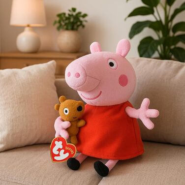 М'яка іграшка TY Beanie Babies Свинка Пеппа 15 см, плюш