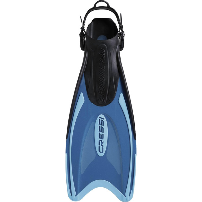 Ласти Cressi Palau - Регульовані довгі або короткі ласти для дорослих та дітей для підводного плавання та плавання, сині/блакитно-блакитні, довгі ласти S/M (38/41)