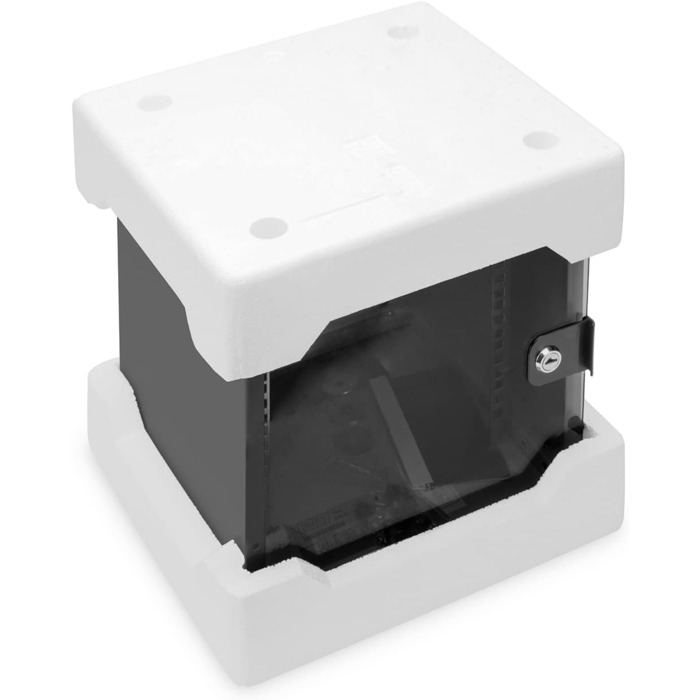 Мережева шафа DIGITUS 10 дюймів - 6U - Настінне кріплення - ВxШxГ 330x312x300 мм - Вантажопідйомність 30 кг - Корисна глибина 240 мм - Серія SOHO - Чорний 6U