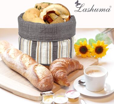 Кошик для начинки Lashuma, що миється, вінтажний органайзер, тканинний кошик, великий кошик для карток сірого кольору