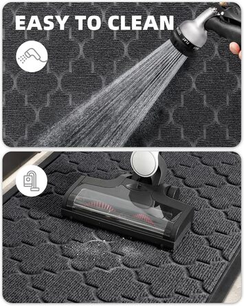 Килимок для вулиці кольору G, нековзний, водонепроникний, миється, брудозатримуючий килимок для внутрішнього та зовнішнього використання, килимок для передніх дверей, килимок для входу, коридору, зовнішньої зони (44x76 см, сірий) Сірий 44x76 см