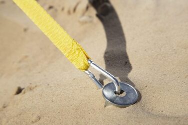 Професійний комплект для пляжного волейболу (8,5 м сітка), з розміткою майданчика (16x8 м), стовпчиками та кріпленням, для трави та піску