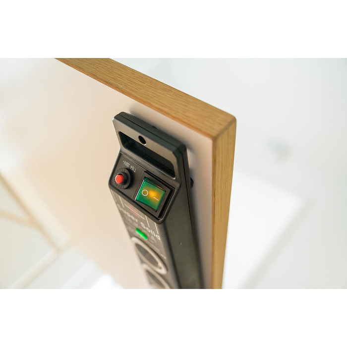 Розетка 8-місна з захистом від перенапруги (розетка з кабелем 2,5 м і вимикачем, розетка з ударостійкого полікарбонату) чорна/сіра