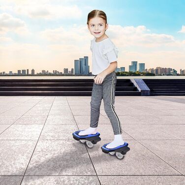 Розділений скейтборд, портативна дека для роликових ковзанів, пластини для дрифту, колеса з поліуретану з високим відскоком, скейтборд для початківців, стійкі ковзани для підлітків та дорослих, 31 дюйм, синій