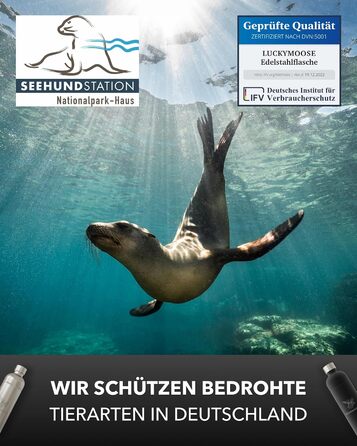 Пляшка Luckymoose Infinity 1.25 л для газованої води Aarke Carbonator 3, Philips GoZero & Brita SodaOne Maker - пляшка з нержавіючої сталі, яку можна мити в посудомийній машині без терміну придатності (2 шт. чорна)