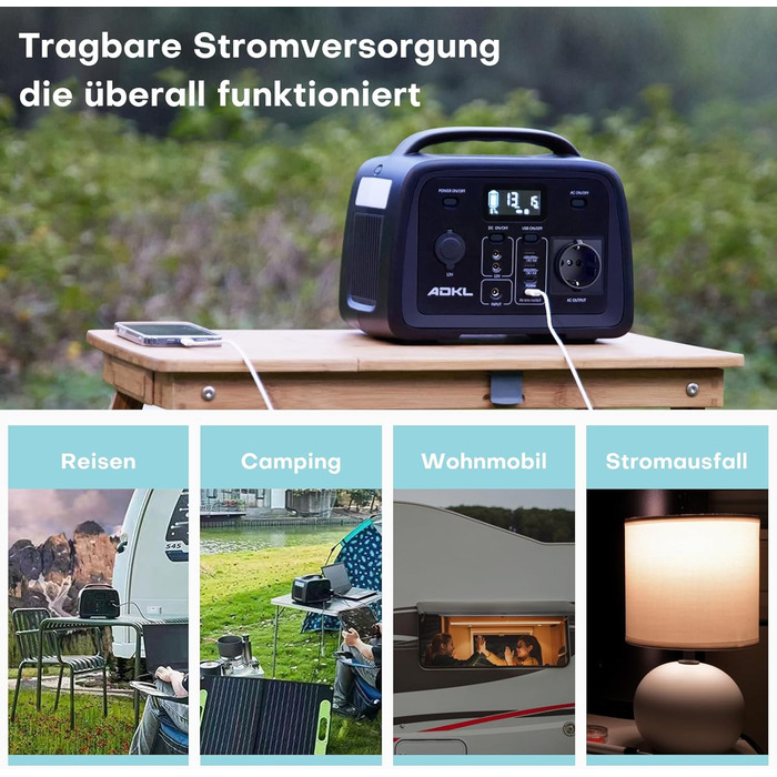 Портативний зовнішній акумулятор постійного струму, акумулятор 320 Втгод для кількох пристроїв, акумулятор LiFePO4, сонячний генератор потужністю 300 Вт з виходом змінного струму/розрядки 300 Вт та USB-C 60 Вт, для кемпінгу, активного відпочинку, подороже