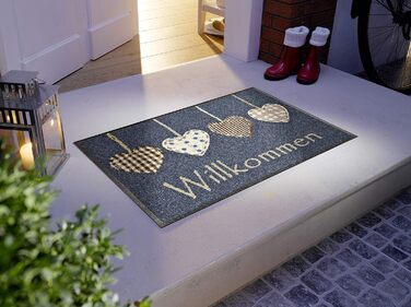 Килимок для дверей Cottage Hearts, що можна прати та сушити, 50 x 75 см, для використання всередині та зовні приміщень, можна прати, 50 x 75 см (прямокутний)