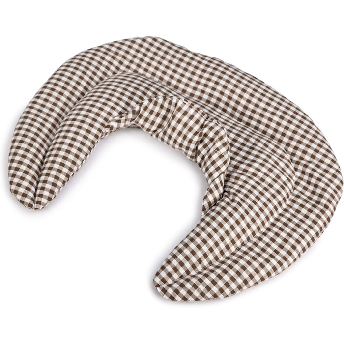 Подушка для шиї зі стійкою, коричнево-біла - подушка зі спельти - подушка для шиї, тепла подушка - подушка зі зерна спельти для шиї та плечей