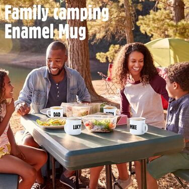 Набір з 12 емальованих кавових чашок Mimorou з сублімацією, білий, порожній, 340 мл, для кемпінгу, на природі, для чаювання, для подорожей, металевий, вузький кухоль зі срібним обідком, для вечірок, подарунків