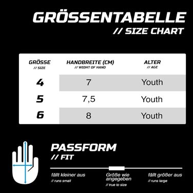 Воротарські рукавички для дітей, юніорські, білі 2.0 - Воротарські рукавички з великою ловною поверхнею - Футбольні воротарські рукавички з 3-міліметровим латексом Griptec для додаткового зчеплення - Розмір 4-6, білі 5