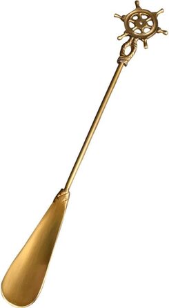 Міцний ріжок для взуття, Shoehorn для жіночих черевиків, Row-Shaped Brass Shoehorn, Nordic Home Shoe Gadget з довгою ручкою, Shoehorn для хлопчиків/дівчаток, Легкий розкішний Ornames Shoe Horn A