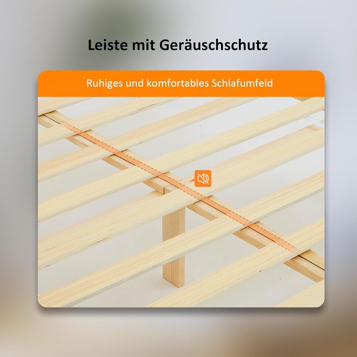 Дерев&39яне ліжко Bonnlo 90x200 см з рейковою основою, каркас ліжка натуральний, двоярусне ліжко зі 100 сосни