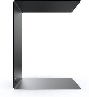 Берлінський журнальний столик Металевий Високоякісне порошкове покриття Журнальний столик Стіл для вітальні Столик для ноутбука Підставка для дивана Підходить для використання всередині та зовні приміщень Чорний C-подібний 50 см