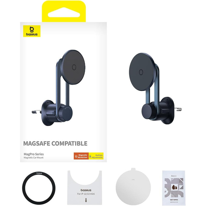 Магнітний автомобільний тримач Baseus MagPro (чорний)