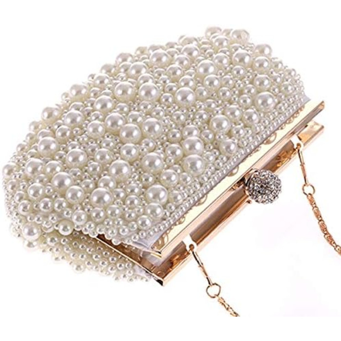 Вечірня сумочка-клатч з перлами, ідеальна для весілля, випускного або урочистого заходу. Маленький гаманець для нареченої або подружок нареченої.