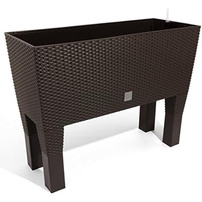 Кашпо Jatery Garden об&39ємом 72 літри з системою поливу темно-охристого кольору, 80 x 33 x 65 см, з ніжками 80 см