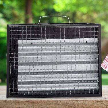 Портативний кемпінговий гриль Relaxdays, складаний гриль на 4 особи, сталевий дорожній гриль, складаний, розміри В/Ш 23 x 42,5 x 26,5 см, чорний