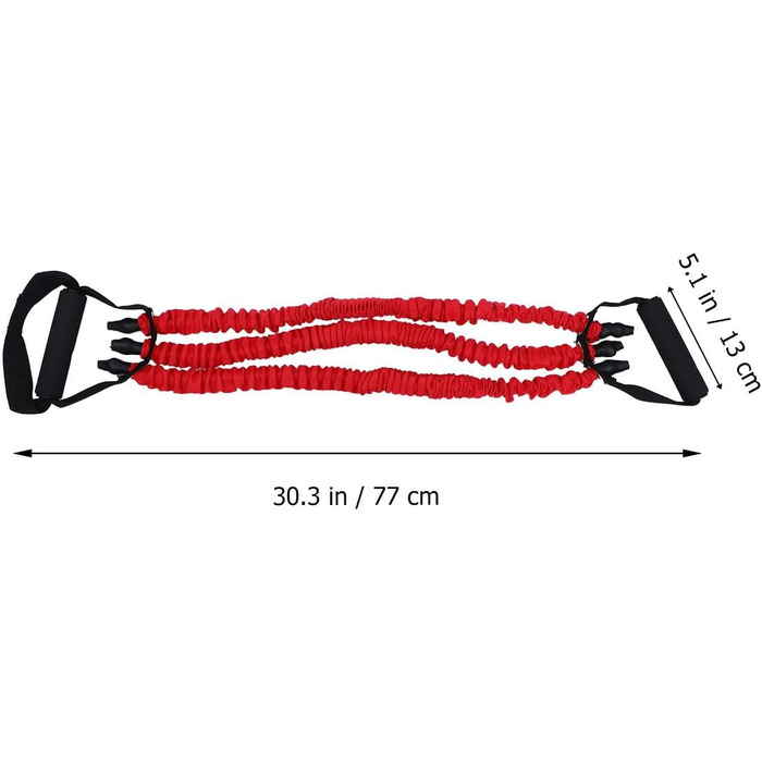 Тренажер для силових тренувань з пружинною коробкою, ручками, ремінцями для тренажерного залу, мережевий тренажер для грудей, пристрій для тренувань з еспандером для грудей, тренажер для вправ, фітнес-пулер, жовтий, червоний