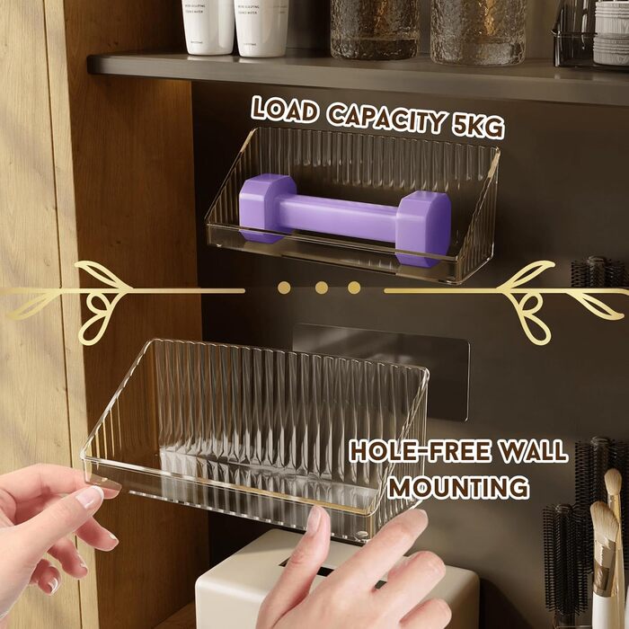 Органайзер для дзеркальної шафи RMAN на 6 предметів, пластиковий органайзер для макіяжу у ванній кімнаті, контейнер для робочого столу, коробка для зберігання пензлів, помади, засобів догляду за шкірою